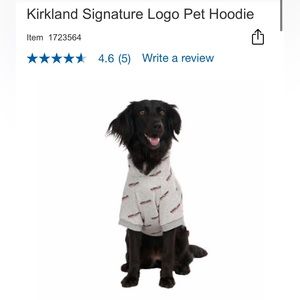 Kirkland Signature Logo Pet Hoodie - Small